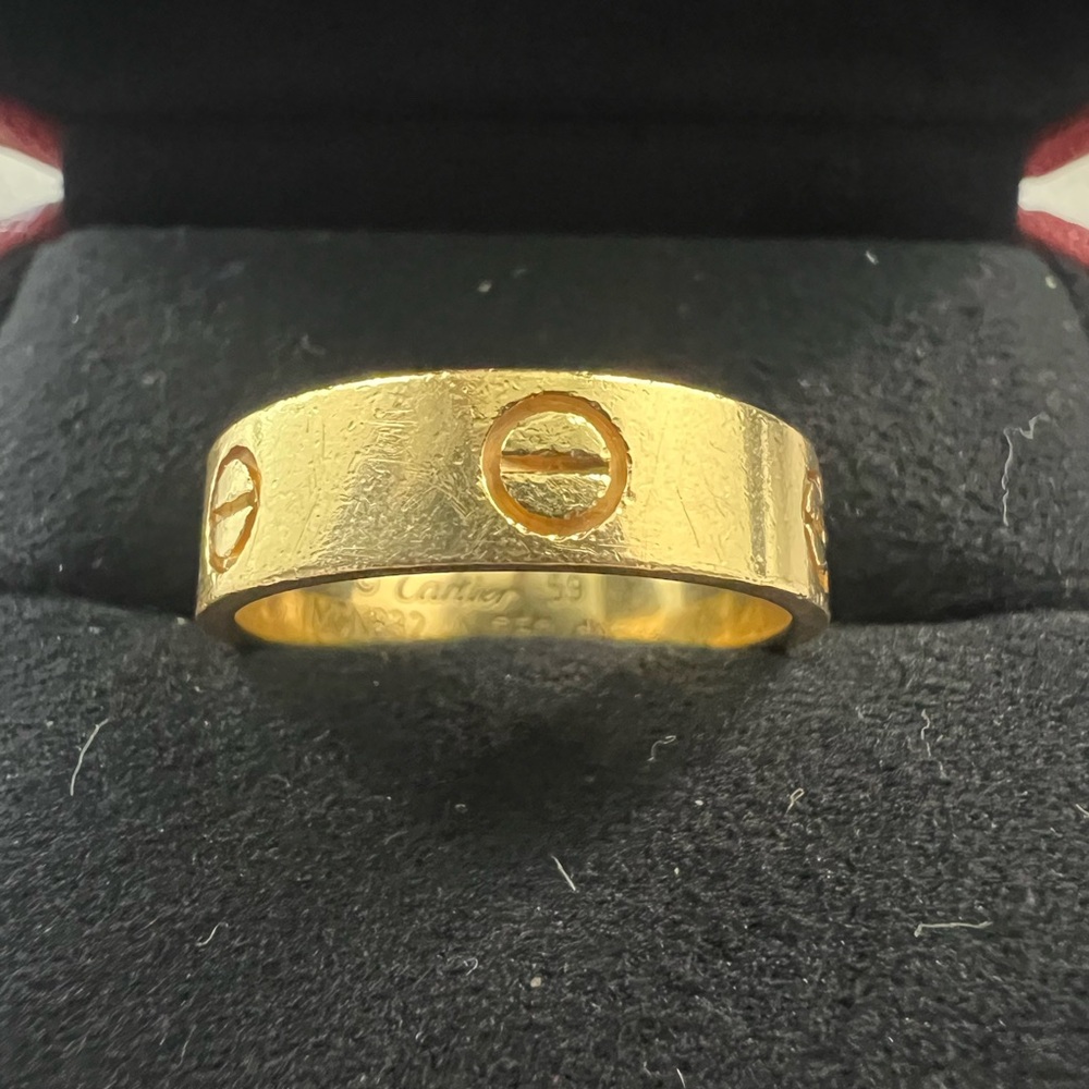 Cartier Yellow Gold love classic Band ring 59 - Picture 7 of 16